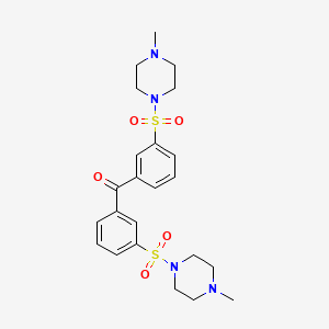 molecular formula C23H30N4O5S2 B5175289 bis{3-[(4-methyl-1-piperazinyl)sulfonyl]phenyl}methanone 