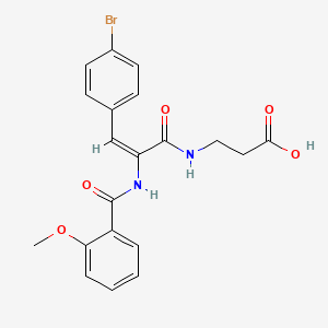 molecular formula C20H19BrN2O5 B5175312 N-{3-(4-bromophenyl)-2-[(2-methoxybenzoyl)amino]acryloyl}-beta-alanine 