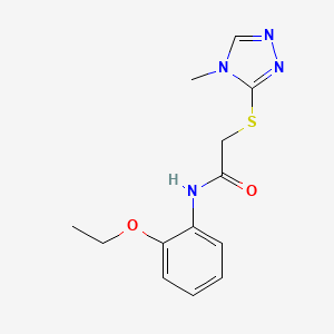 molecular formula C13H16N4O2S B5175335 N-(2-ethoxyphenyl)-2-[(4-methyl-4H-1,2,4-triazol-3-yl)thio]acetamide 
