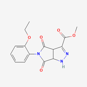 methyl 5-(2-ethoxyphenyl)-4,6-dioxo-1,3a,4,5,6,6a-hexahydropyrrolo[3,4-c]pyrazole-3-carboxylate