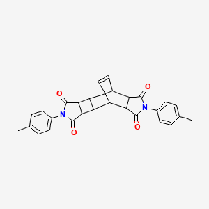 molecular formula C28H24N2O4 B5175391 5,12-bis(4-methylphenyl)-5,12-diazapentacyclo[7.5.2.0~2,8~.0~3,7~.0~10,14~]hexadec-15-ene-4,6,11,13-tetrone 