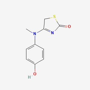 molecular formula C10H10N2O2S B5175395 4-[(4-hydroxyphenyl)(methyl)amino]-1,3-thiazol-2(5H)-one 