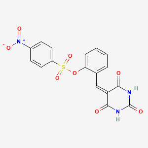 molecular formula C17H11N3O8S B5175409 2-[(2,4,6-trioxotetrahydro-5(2H)-pyrimidinylidene)methyl]phenyl 4-nitrobenzenesulfonate 