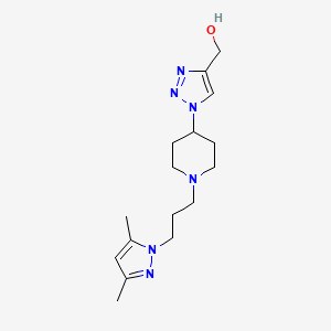 (1-{1-[3-(3,5-dimethyl-1H-pyrazol-1-yl)propyl]-4-piperidinyl}-1H-1,2,3-triazol-4-yl)methanol trifluoroacetate (salt)