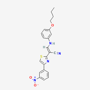 3-[(3-butoxyphenyl)amino]-2-[4-(3-nitrophenyl)-1,3-thiazol-2-yl]acrylonitrile