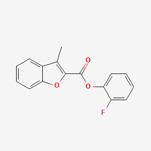 molecular formula C16H11FO3 B5175451 2-fluorophenyl 3-methyl-1-benzofuran-2-carboxylate 