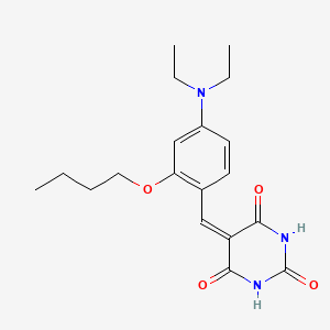 molecular formula C19H25N3O4 B5175480 5-[2-butoxy-4-(diethylamino)benzylidene]-2,4,6(1H,3H,5H)-pyrimidinetrione 