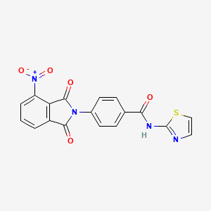 molecular formula C18H10N4O5S B5175488 4-(4-nitro-1,3-dioxo-1,3-dihydro-2H-isoindol-2-yl)-N-1,3-thiazol-2-ylbenzamide 