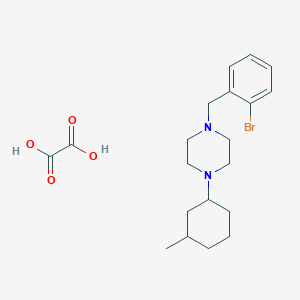 molecular formula C20H29BrN2O4 B5175493 1-(2-bromobenzyl)-4-(3-methylcyclohexyl)piperazine oxalate 
