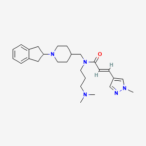 (2E)-N-{[1-(2,3-dihydro-1H-inden-2-yl)-4-piperidinyl]methyl}-N-[3-(dimethylamino)propyl]-3-(1-methyl-1H-pyrazol-4-yl)acrylamide