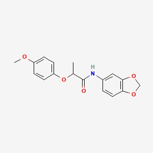 molecular formula C17H17NO5 B5175513 N-1,3-benzodioxol-5-yl-2-(4-methoxyphenoxy)propanamide 