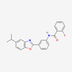 molecular formula C23H19FN2O2 B5175515 2-fluoro-N-[3-(5-isopropyl-1,3-benzoxazol-2-yl)phenyl]benzamide 