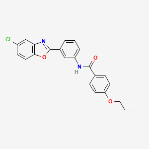 molecular formula C23H19ClN2O3 B5175522 N-[3-(5-chloro-1,3-benzoxazol-2-yl)phenyl]-4-propoxybenzamide 