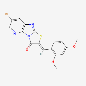 molecular formula C17H12BrN3O3S B5175545 7-bromo-2-(2,4-dimethoxybenzylidene)[1,3]thiazolo[2',3':2,3]imidazo[4,5-b]pyridin-3(2H)-one 