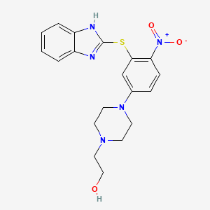 2-{4-[3-(1H-benzimidazol-2-ylthio)-4-nitrophenyl]-1-piperazinyl}ethanol