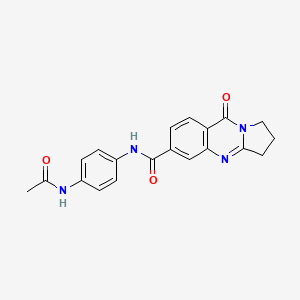 molecular formula C20H18N4O3 B5175622 N-[4-(acetylamino)phenyl]-9-oxo-1,2,3,9-tetrahydropyrrolo[2,1-b]quinazoline-6-carboxamide 