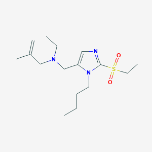 molecular formula C16H29N3O2S B5175633 N-{[1-butyl-2-(ethylsulfonyl)-1H-imidazol-5-yl]methyl}-N-ethyl-2-methyl-2-propen-1-amine 