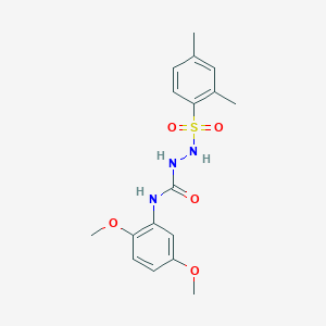 molecular formula C17H21N3O5S B5175655 N-(2,5-dimethoxyphenyl)-2-[(2,4-dimethylphenyl)sulfonyl]hydrazinecarboxamide 