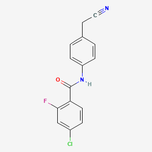 4-chloro-N-[4-(cyanomethyl)phenyl]-2-fluorobenzamide