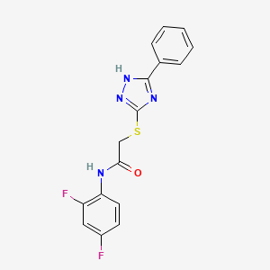 molecular formula C16H12F2N4OS B5175674 N-(2,4-difluorophenyl)-2-[(5-phenyl-4H-1,2,4-triazol-3-yl)thio]acetamide 