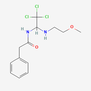 molecular formula C13H17Cl3N2O2 B5175716 2-phenyl-N-{2,2,2-trichloro-1-[(2-methoxyethyl)amino]ethyl}acetamide 