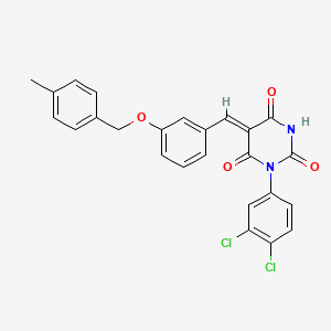 molecular formula C25H18Cl2N2O4 B5175722 1-(3,4-dichlorophenyl)-5-{3-[(4-methylbenzyl)oxy]benzylidene}-2,4,6(1H,3H,5H)-pyrimidinetrione 