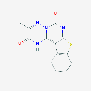 3-methyl-9,10,11,12-tetrahydro-2H-[1]benzothieno[2',3':4,5]pyrimido[1,6-b][1,2,4]triazine-2,6(7H)-dione