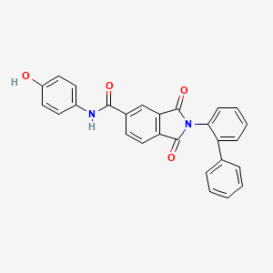 molecular formula C27H18N2O4 B5175742 2-(2-biphenylyl)-N-(4-hydroxyphenyl)-1,3-dioxo-5-isoindolinecarboxamide 