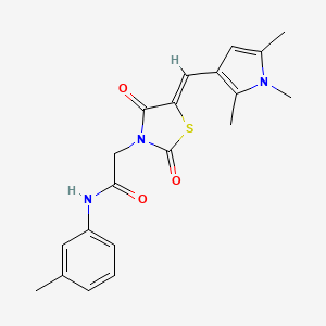 2-{2,4-dioxo-5-[(1,2,5-trimethyl-1H-pyrrol-3-yl)methylene]-1,3-thiazolidin-3-yl}-N-(3-methylphenyl)acetamide