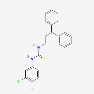 molecular formula C22H20Cl2N2S B5175756 N-(3,4-dichlorophenyl)-N'-(3,3-diphenylpropyl)thiourea 