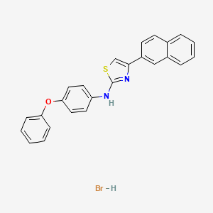 molecular formula C25H19BrN2OS B5175767 4-(2-naphthyl)-N-(4-phenoxyphenyl)-1,3-thiazol-2-amine hydrobromide 