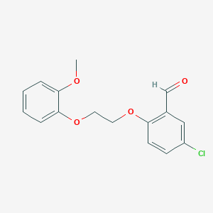5-chloro-2-[2-(2-methoxyphenoxy)ethoxy]benzaldehyde