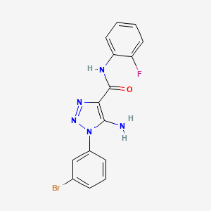 molecular formula C15H11BrFN5O B5175798 5-amino-1-(3-bromophenyl)-N-(2-fluorophenyl)-1H-1,2,3-triazole-4-carboxamide 