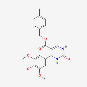 molecular formula C23H26N2O6 B5175800 4-methylbenzyl 6-methyl-2-oxo-4-(3,4,5-trimethoxyphenyl)-1,2,3,4-tetrahydro-5-pyrimidinecarboxylate 