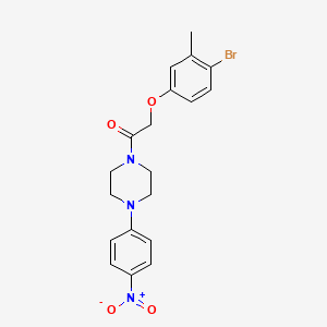 molecular formula C19H20BrN3O4 B5175830 1-[(4-bromo-3-methylphenoxy)acetyl]-4-(4-nitrophenyl)piperazine 