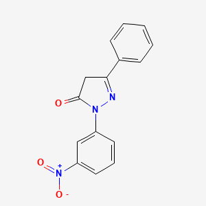 molecular formula C15H11N3O3 B5175840 2-(3-nitrophenyl)-5-phenyl-2,4-dihydro-3H-pyrazol-3-one 