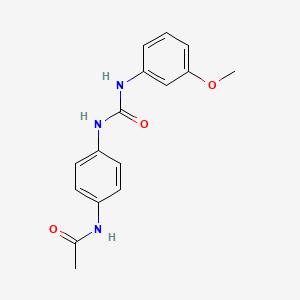 molecular formula C16H17N3O3 B5175857 N-[4-({[(3-methoxyphenyl)amino]carbonyl}amino)phenyl]acetamide 