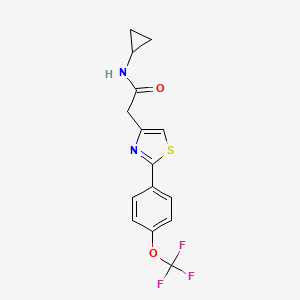 N-cyclopropyl-2-{2-[4-(trifluoromethoxy)phenyl]-1,3-thiazol-4-yl}acetamide