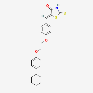 5-{4-[2-(4-cyclohexylphenoxy)ethoxy]benzylidene}-2-thioxo-1,3-thiazolidin-4-one