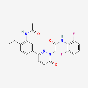 molecular formula C22H20F2N4O3 B5175923 2-[3-[3-(acetylamino)-4-ethylphenyl]-6-oxo-1(6H)-pyridazinyl]-N-(2,6-difluorophenyl)acetamide 
