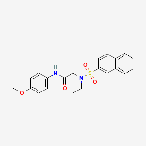 molecular formula C21H22N2O4S B5175941 N~2~-ethyl-N~1~-(4-methoxyphenyl)-N~2~-(2-naphthylsulfonyl)glycinamide 