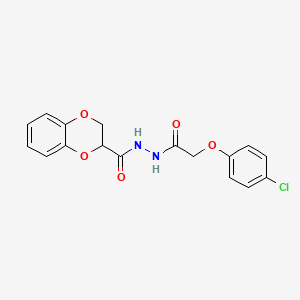 molecular formula C17H15ClN2O5 B5175952 N'-[2-(4-chlorophenoxy)acetyl]-2,3-dihydro-1,4-benzodioxine-2-carbohydrazide CAS No. 6045-03-0