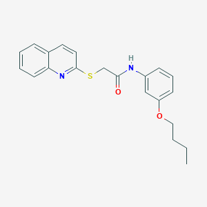 molecular formula C21H22N2O2S B5175957 N-(3-butoxyphenyl)-2-(2-quinolinylthio)acetamide 