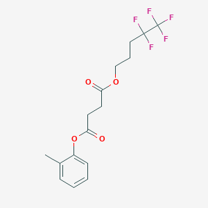 molecular formula C16H17F5O4 B5175966 2-methylphenyl 4,4,5,5,5-pentafluoropentyl succinate 