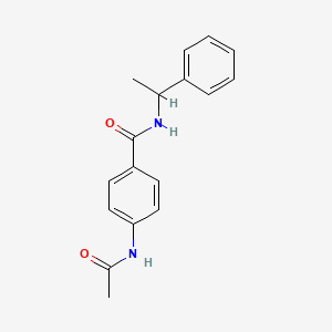 molecular formula C17H18N2O2 B5175991 4-(acetylamino)-N-(1-phenylethyl)benzamide 
