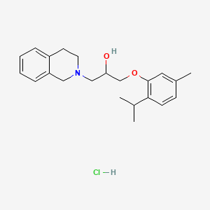 molecular formula C22H30ClNO2 B5175999 1-(3,4-dihydro-2(1H)-isoquinolinyl)-3-(2-isopropyl-5-methylphenoxy)-2-propanol hydrochloride 