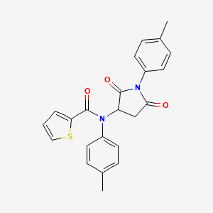 molecular formula C23H20N2O3S B5176014 N-(4-methylphenyl)-N-[1-(4-methylphenyl)-2,5-dioxo-3-pyrrolidinyl]-2-thiophenecarboxamide 