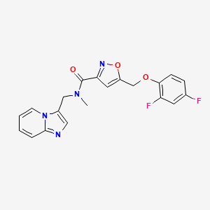 molecular formula C20H16F2N4O3 B5176019 5-[(2,4-difluorophenoxy)methyl]-N-(imidazo[1,2-a]pyridin-3-ylmethyl)-N-methyl-3-isoxazolecarboxamide 