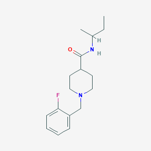 molecular formula C17H25FN2O B5176020 N-(sec-butyl)-1-(2-fluorobenzyl)-4-piperidinecarboxamide 