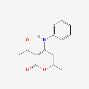 3-acetyl-4-anilino-6-methyl-2H-pyran-2-one